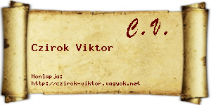 Czirok Viktor névjegykártya